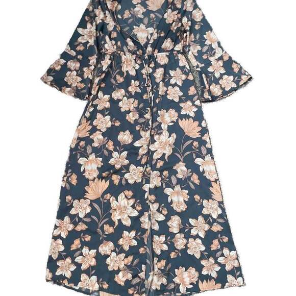 Saltwater Luxe Dresses & Skirts - Saltwater Luxe Floral Flounced Midi Dress